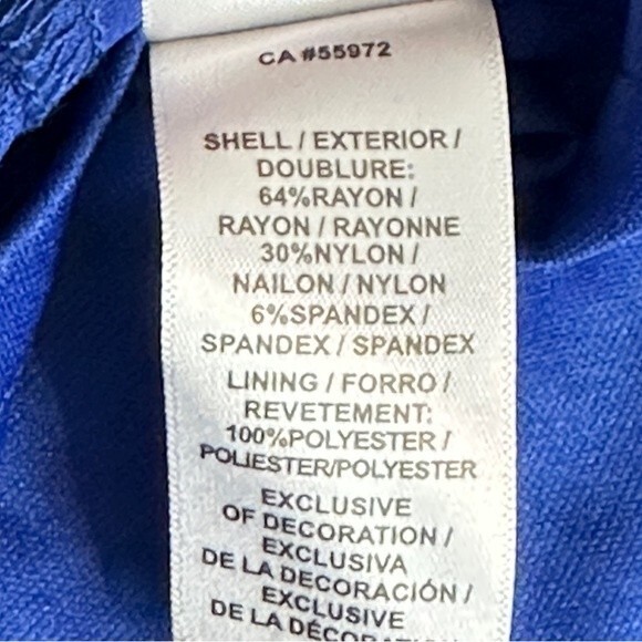Laundry by Shelli Segal Blue Sleeveless Shift Dress 8 - Picture 7 of 9